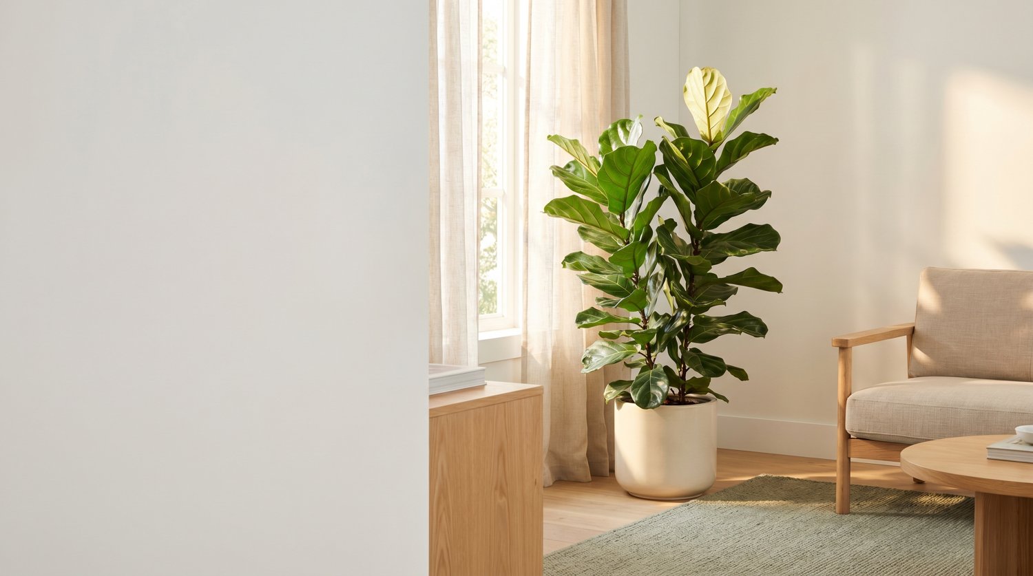 Thriving fiddle leaf fig